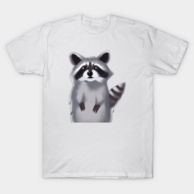 Cute Raccoon Drawing T-Shirt by Play Zoo